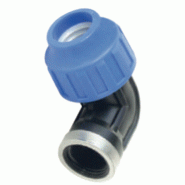 Coude 90° à compression en PP à serrage rapide - D 016x1/2" - Référence 02ZGFP016C
