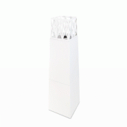 Divina Fire Cheminée au bioéthanol d'extérieur sur pied VULCANO Blanc L40 x P40 x H145 cm - blanc 94795 Divina Fire Cheminée au bioéthanol d'extérieur sur pied VULCANO Blanc L40 x P40 x H145 cm - blanc 94795