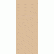 DUNI - Serviette airlaid pliée en pochette à couverts Bio-Dunisoft Slim 40x33cm Brun Naturel - 4x65 = 260 pièces - marron papier 210417
