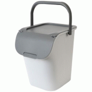 EDA Poubelle de tri Thriome 40 L gris béton et anthracite - 035-1235677