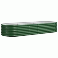 Helloshop26 - Jardinière bac lit surélevé plantes fleurs terrasse jardin de jardin acier enduit de poudre 224 x 80 x 36 cm vert 02_0039603 - 300021 Helloshop26 - Jardinière bac lit surélevé plantes fleurs terrasse jardin de jardin acier enduit de poudre 224 x 80 x 36 cm vert 02_0039603 - 300021
