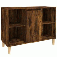Helloshop26 - Meuble d'évier sous lavabo salle de bain 80 x 33 x 60 cm bois d'ingénierie marron 02_0006819 - 3000370347764 Helloshop26 - Meuble d'évier sous lavabo salle de bain 80 x 33 x 60 cm bois d'ingénierie marron 02_0006819 - 3000370347764