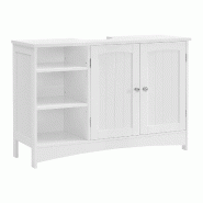 Helloshop26 - Meuble sous lavabo placard sous vasque meuble de salle de bain long 90 x 30 x 60 cm 2 portes armoire de rangement 12_0006545 - 300022360