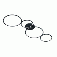 Plafonnier LED 37W 4800lm 3000K noir mat variateur interrupteur - Trio - Rondo - noir métal 4017807424287