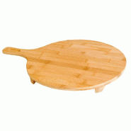 Planche à pizza avec pieds en bambou Ø35x2,5cm
