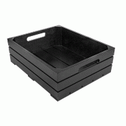 Plateau buffet 1/2 bambou noir 32,5x26,5x10cm