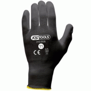 Protection gants microfibres noirs 9-11 kstools - 10 Protection gants microfibres noirs 9-11 kstools - 10