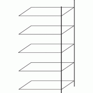 Rayonnage Élément Suivant - 5 Tablettes - Hauteur Réglable - Charge Maximale 180kg - Plateaux Isorel Vendus Séparément