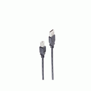 Shiverpeaks Câble BASIC-S USB 2.0, mâle A - mâle B, 1,8 m - noir 4017538094520