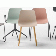 Chaises coque plastique pieds massif Chaises coque plastique pieds massif