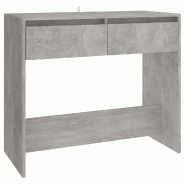 Table console gris béton 89x41x76,5 cm bois d'ingénierie Modèle Balcon Upsilon Plus - 809570