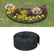 Vidaxl bordures de jardin 3 pcs noir 10 m 20 cm polyéthylène 3155457