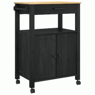 VidaXL Chariot de cuisine MONZA Noir 60 x 40 x 88,5 cm - noir 42027037