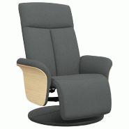 VidaXL Fauteuil inclinable avec repose-pieds gris foncé tissu Modèle Kerdelora - 356522