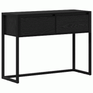 VidaXL Table d'appoint Chêne noir 100 x 36 x 75 cm Bois d'ingénierie Modèle Flex Vision - 886696