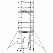 Échafaudage roulant aluminium AL 135 version base pliante - Hauteur de travail : 5,80 m - DUARIB - 613154 Échafaudage roulant aluminium AL 135 version base pliante - Hauteur de travail : 5,80 m - DUARIB - 613154