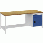 Établi bleu séc., RAL 5005 gris clair, RAL 7035 l2000xH859xP750 mm Hêtre multiplex 40 mm 1 tiroir 1 porte BEDRUNKA+HIRTH Établi bleu séc., RAL 5005 gris clair, RAL 7035 l2000xH859xP750 mm Hêtre multiplex 40 mm 1 tiroir 1 porte BEDRUNKA+HIRTH