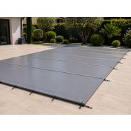 Bâches à barres pour piscine - Sécurité enfants - Aluminium rigide - Utilisable toute l'année