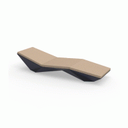 Chaise longue transat design FAZ - bleu