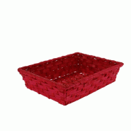 CREAPAK Vieto rouge rectangle pm 28x20x6 lot de 200 - rouge Bambou COF-4720358