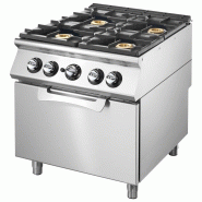 Cuisinière gaz sur four gaz statique GN 2/1, 4 brûleurs 800x900x870 mm - VIRTUS - 4068875006042