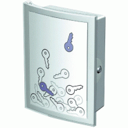 HAN Armoire à clés INDEX, pour 63 clés, coloris gris clair - 4023-11