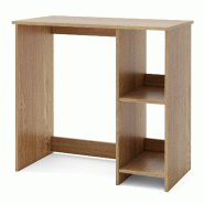 Helloshop26 - Bureau d'ordinateur compact 80 x 40 x 74 cm avec espace de rangement stable moderne en bois marron 20_0010882 - marron Bois massif 30002