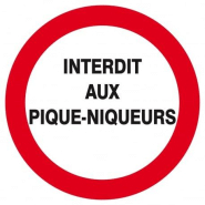 Interdit aux pique-niqueurs d.180mm TALIAPLAST | 627231 Interdit aux pique-niqueurs d.180mm TALIAPLAST | 627231