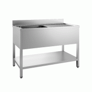 Plonge inox 700 avec étagère bloc évier x 1 à gauche 1400 - P7452.0435