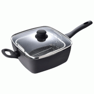 San Ignacio Optimum Plus - Poêle Carrée 24x24x9,5cm en Aluminium Pressé Induction avec Couvercle - aluminium Q4327