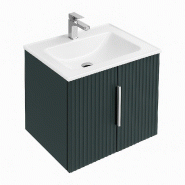 STELLAMEUBLES Vasque encastrable marbre coulé blanche 60cm JESSEL - 3667335109319