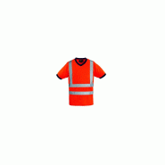 T-shirt manches courtes - YARD - 100% PES 140g/m2 - Orange HV/Marine - COVERGUARD | 7YAVO_0