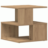 Table d'appoint avec étagère Chêne artisanal 30 x 30 x 55 cm Modèle Apex Nova Pro - 862604