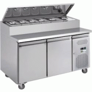 A.C.L - Table réfrigérée 2 portes - 390 L - 1510 x 800 x 1085 mm - Finition Inox évaporateur traité - inox MM99171055 A.C.L - Table réfrigérée 2 portes - 390 L - 1510 x 800 x 1085 mm - Finition Inox évaporateur traité - inox MM99171055