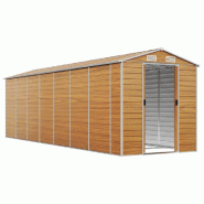 Abri de jardin marron clair 191x640x198 cm acier galvanisé Modèle AbriÉmeraude 129 - 8720845894825