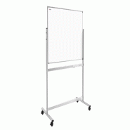 ALLboards Chevalet de Conférence Mobile Double Face 120x120cm sur Roulettes, Hauteur Réglable - TDS1212