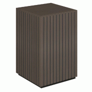Angle de comptoir Vertigo T03 MDF noir et noyer foncé 60x60x93cm