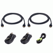 ATEN 2L-7D02UH21X5 Kit de câbles KVM sécurisés USB ultra haut débit HDMI double écran 1,8 m ATEN 2L-7D02UH21X5 Kit de câbles KVM sécurisés USB ultra haut débit HDMI double écran 1,8 m