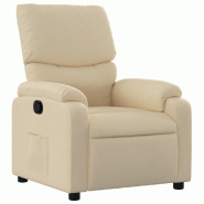 Fauteuil inclinable Crème Tissu Modèle Quermoniax - 373419