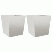 Helloshop26 - Jardinière bac lit surélevé plantes fleurs jardin terrasses lot de 2 50 x 50 x 50 cm acier inoxydable gris clair 02_0038993 - 3000217 Helloshop26 - Jardinière bac lit surélevé plantes fleurs jardin terrasses lot de 2 50 x 50 x 50 cm acier inoxydable gris clair 02_0038993 - 3000217