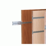 Insert aluminium pour panneau rainuré - longueur 120cm - fixation d'accessoires légers