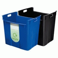 Leitz bac pour matériaux recyclables, 40 litres, gris
