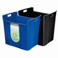 LEITZ BAC POUR MATÉRIAUX RECYCLABLES, 40 LITRES, GRIS