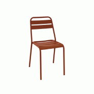 Matelpro - Chaise de brasserie empilable pour terrasse en métal Bastien - TerracottaEmpilable jusqu'à 8 chaises - orange 3667117457645