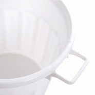 Poubelle ronde tri sélectif 50L Gilac - Blanc