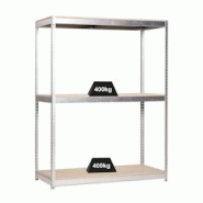 PROREGAL Étagère pour charges lourdes MID WOOD YETI THREE | HxLxP 150x150x45cm | Charge du compartiment 400kg | Galvanisé - gris métal PR_RS140-15 PROREGAL Étagère pour charges lourdes MID WOOD YETI THREE | HxLxP 150x150x45cm | Charge du compartiment 400kg | Galvanisé - gris métal PR_RS140-15