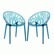 RATTATAN Lot de 2 chaises en polycarbonate empilables, design moderne et résistant, pour salle à manger, cuisine, restaurant ou bureau – Elettra â RATTATAN Lot de 2 chaises en polycarbonate empilables, design moderne et résistant, pour salle à manger, cuisine, restaurant ou bureau – Elettra â