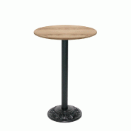 RestooTab - Mange-debout Versailles Ø50cm décor chêne delano - marron fonte TB-VRSFF-R50M-CH.DELA