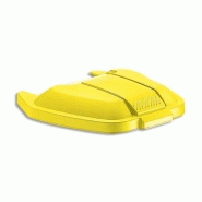 Rubbermaid couvercle jaune pour conteneur À roues capacitÉ 100 litres - dim. : l51,5 x h8 x p56 cm