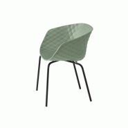 Lot de 4 chaises polyvalente Uni-ka grand choix de coloris coque d'assise et piètement acier Lot de 4 chaises polyvalente Uni-ka grand choix de coloris coque d'assise et piètement acier